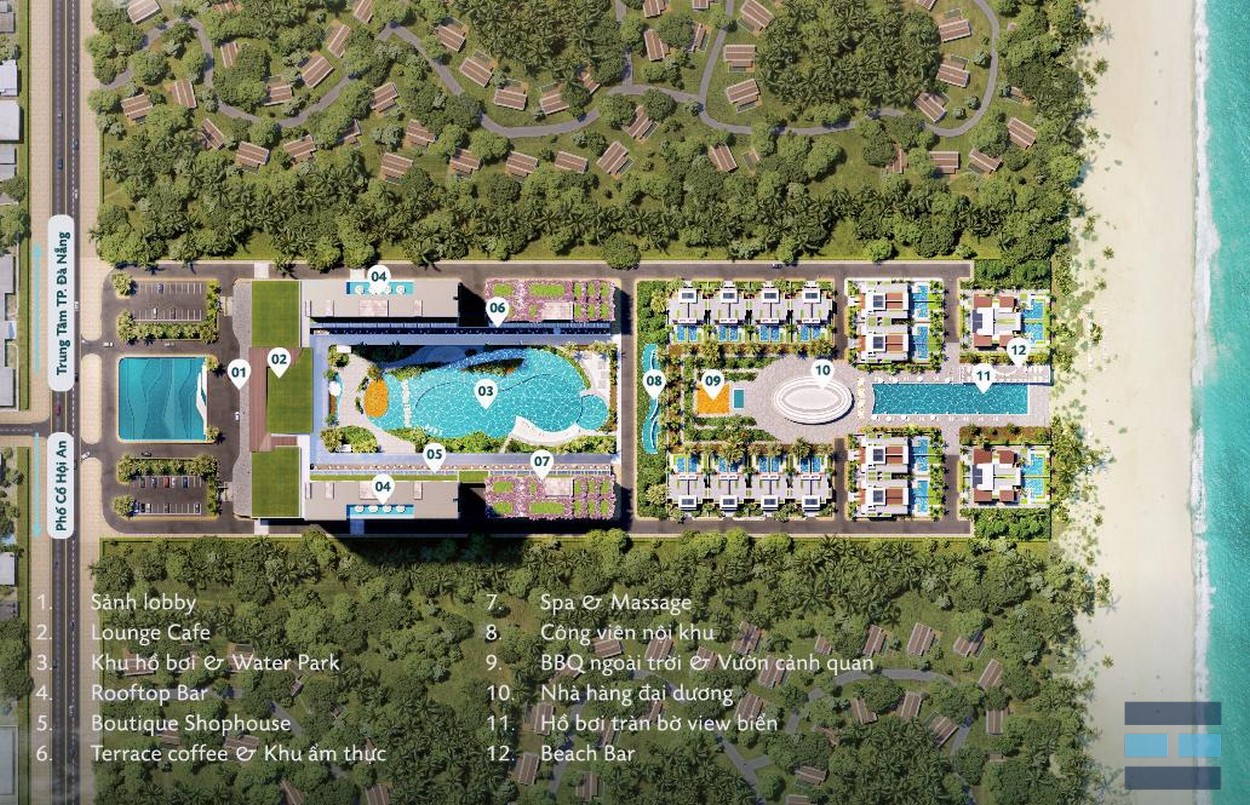 Mặt bằng dự án Aria Da Nang Hotels And Resorts